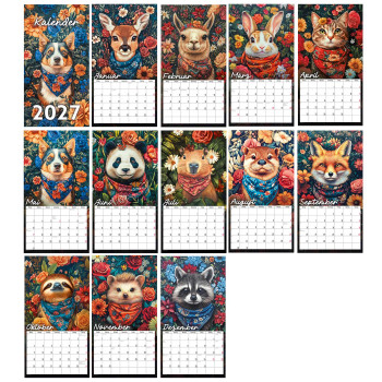Blumen Tiere Wandkalender 2027