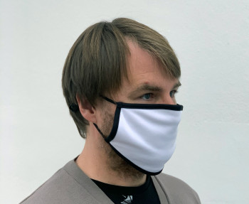 Maske schwarz "Fuck you, Virus" large