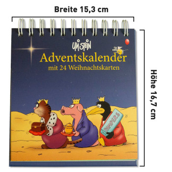 Uli Stein Adventskalender, Tischkalender stehend " Drei Könige"