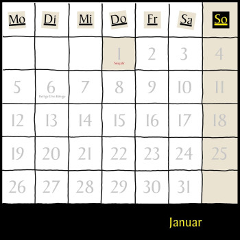 Uli Stein  Schwarzer Kalender 2026