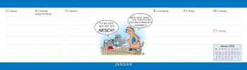 Uli Stein Tischquerkalender Wochenplaner 2026