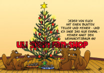 Weihnachtskarte /Keiner nagt den Weihnachtsbaum an! Weihnachtskarte /Keiner nagt den Weihnachtsbaum an!