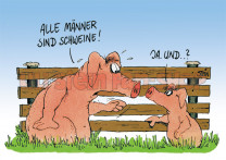 Postkarte / Alle M_nner sind Schweine Postkarte / Alle M_nner sind Schweine