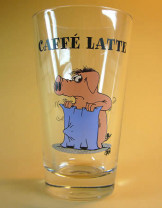 Uli Stein Cafe Latte Glas / Lattenschwein