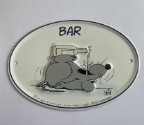 Blechschild oval  "Bar"