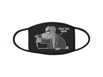 Maske schwarz "Fuck you, Virus" large