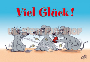 Postkarte Viel Glück