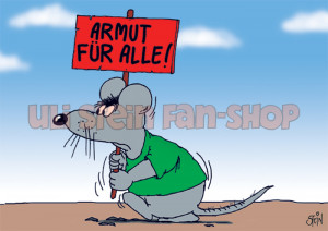 Postkarte Armut für Alle!