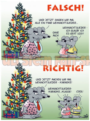 Postkarte Weihnachten Richtig/Falsch