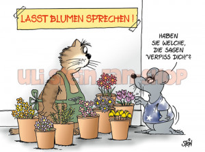 Postkarte Lasst Blumen sprechen