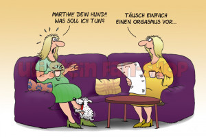 Postkarte Orgasmus vortäuschen