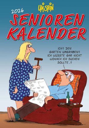 Uli Stein Seniorenkalender mit Spiralbindung und Gummiband 2026