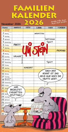 Uli Stein Familien Kalender 2026