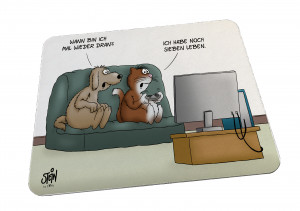 Uli Stein Mousepad "... sieben Leben ..." cYm