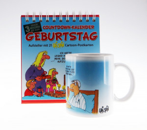 Uli Stein  Countdown Kalender Set Geburtstag, Kalender + Becher