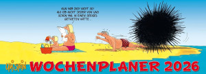 Uli Stein Tischquerkalender Wochenplaner 2026