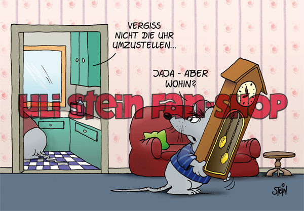 Postkarte / Uhr umstellen