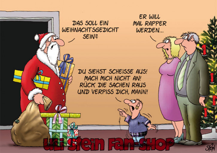 Weihnachtskarte /Er will Rapper werden,