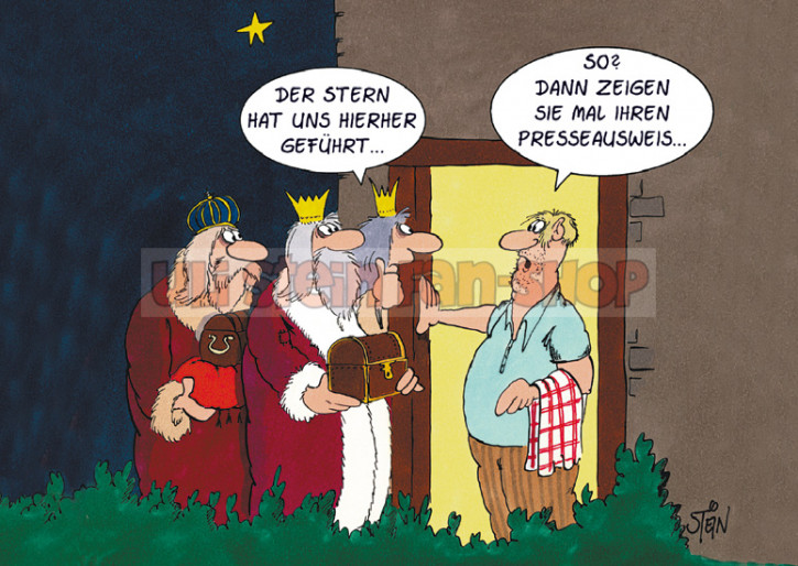 Klappkarte Weihnachten / Presseausweis