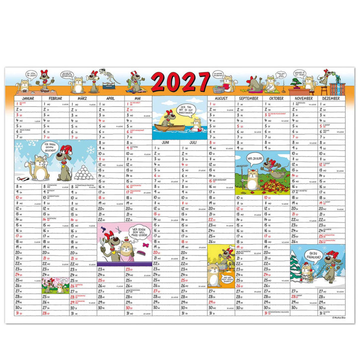 Jahresplaner Netti & Ernst gerollt 2027
