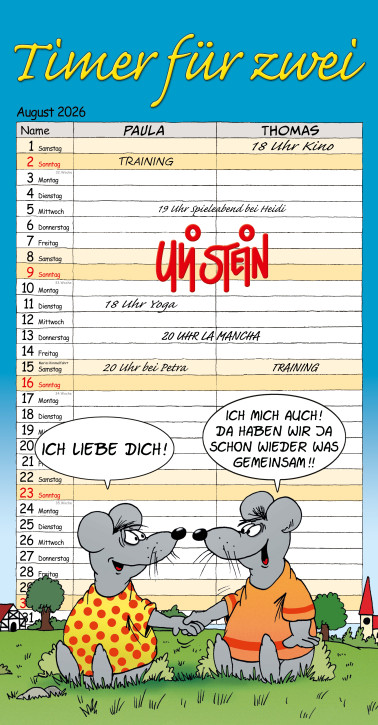 Uli Stein Timer für Zwei Kalender 2026