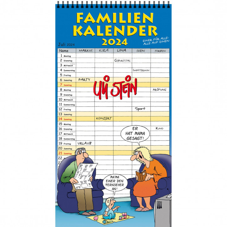 Uli Stein Familien Kalender 2024