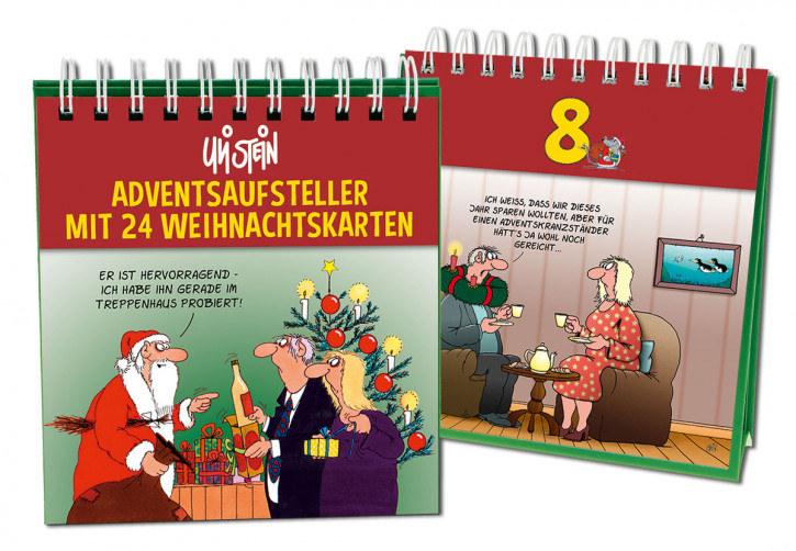 Uli Stein Adventskalender, Tischkalender "... gerade im Treppenhaus probiert."