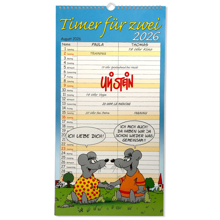Uli Stein Timer für Zwei Kalender 2026