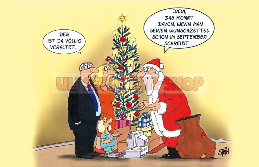 Postkarte Weihnachten / Völlig veraltet