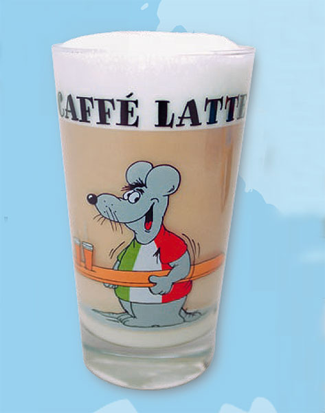 Uli Stein Cafe Latte Glas Italiener