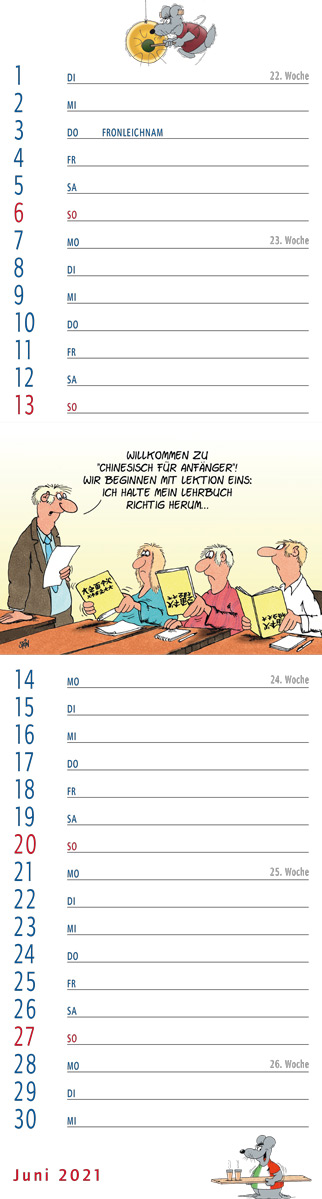 Uli Stein Streifenkalender 2021 U93 stein streifenkalender uli stein kalender 2021
